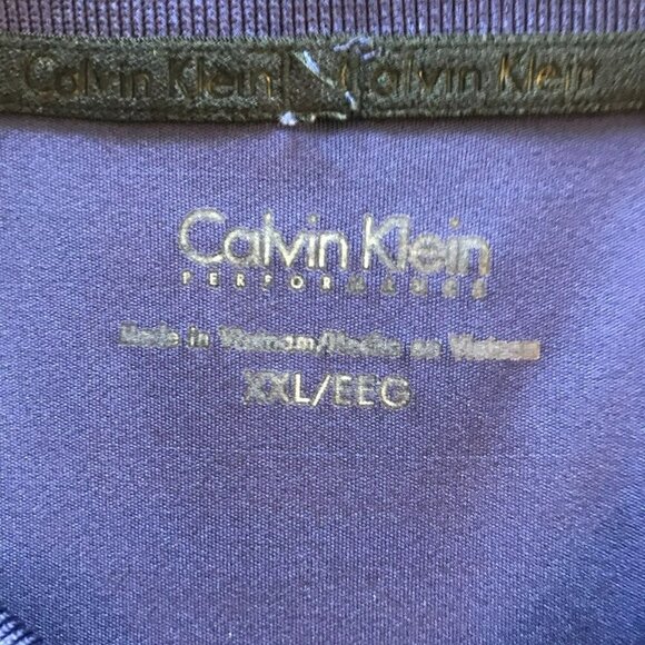 Calvin Klein Performance Men's 3-Snap Golf Polo Shirt Size XXL Colorblock Active - Picture 9 of 12